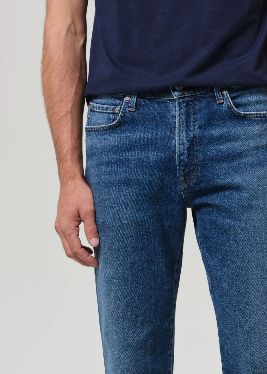 Elijah Straight Archive Denim in Mid Indigo - Image 6