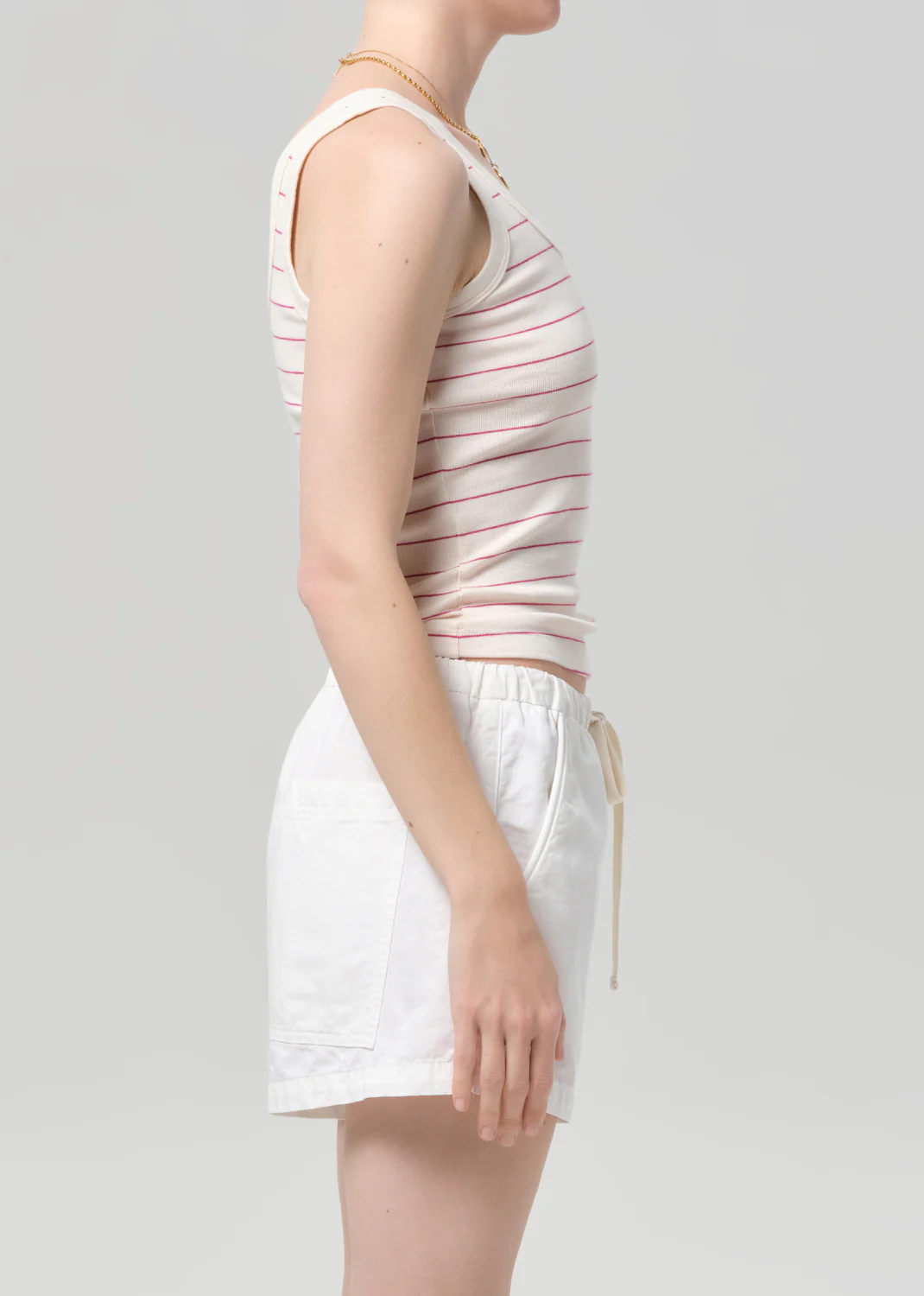 Faye Tank in Raspberry Stripe - Image 3