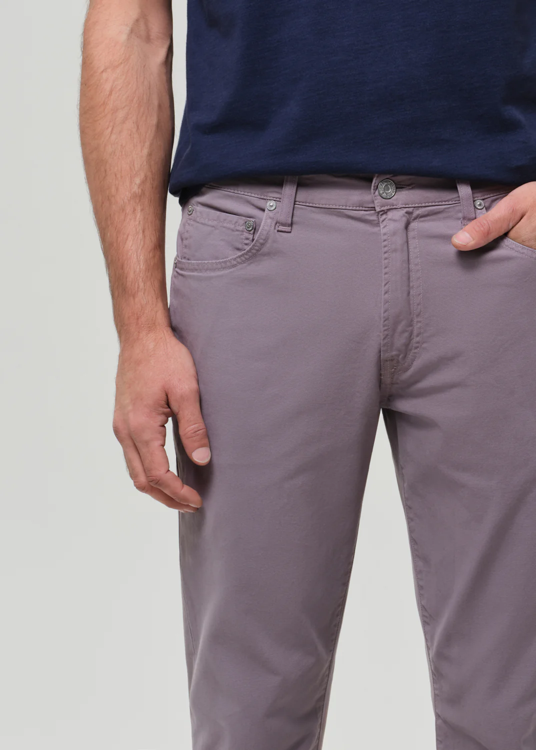 Gage Slim Straight Italian Canvas in Grey - Image 6