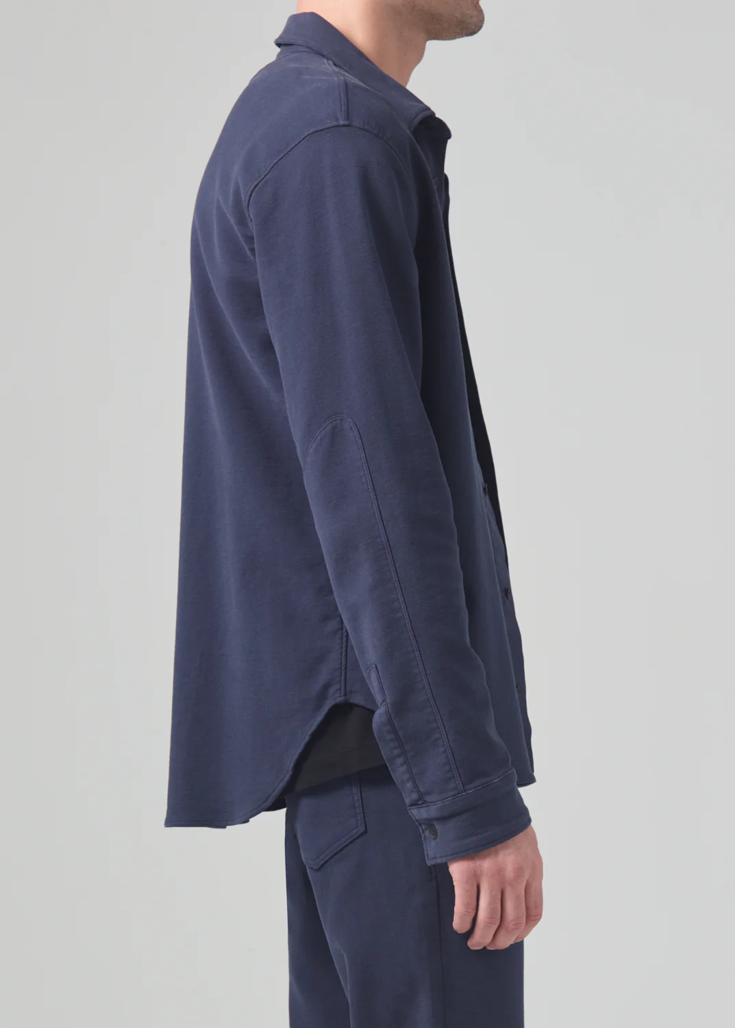 Luca Bucket Dye Shirt French Terry in Night Flight - Image 4