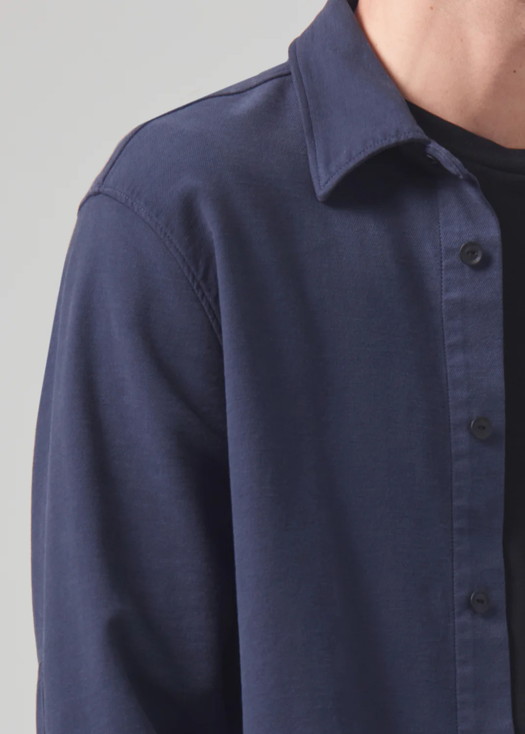 Luca Bucket Dye Shirt French Terry in Night Flight - Image 5